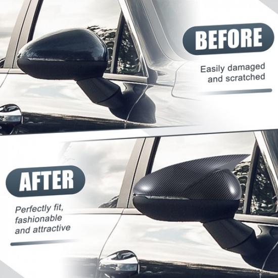 Pair Rearview Mirror Cover Overlay Carbon Fiber Pattern for Kia K5 -