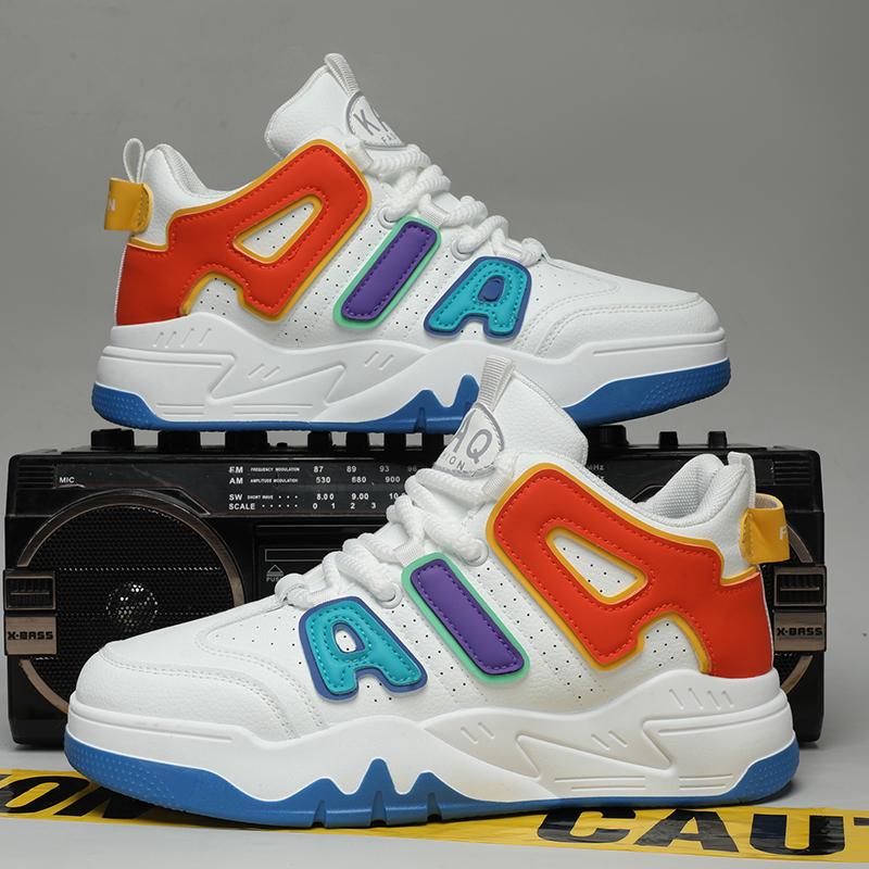 2024new High Top Sports Shoes, Men's Casual Shoes, Leather Vulcanized Fashionable Outdoor Sports Running Shoes for Men and Women