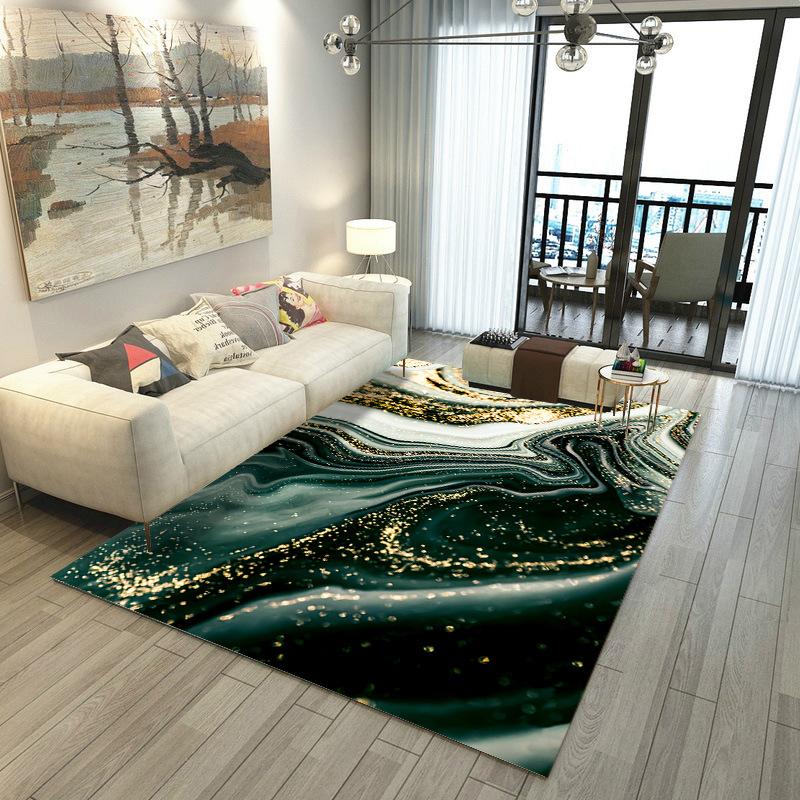 Living Room Carpet Marble Style Coffee Table Floor Mat Nordic Style Home Bedroom Bedside Carpet