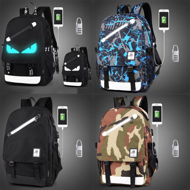 Anti Fashion Theft Backpack School Unisex Travel Bag Usb Charging Port Rucksack
