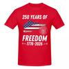 Unisex American 250 Anniversary USA Trending T Shirt Vintage Oversized Cotton Crewneck Custom Sleeve Unisex T Shirt