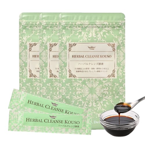 

Herbal Cleanse Enzyme, 10ml x 9 packets (3 packs) [Doctor-approved], Additive-free Enzyme Drink for Gut Health, Fasting, and Diet, with Amla, Shatavar