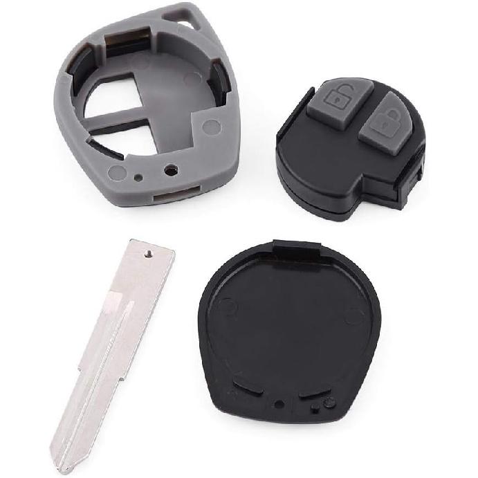 GOTOTOP Key Fob Cover 2 Buttons Remote Key Shell Case Fob Fit for Vitara Swift Ignis SX4 Liana Alto (Black)