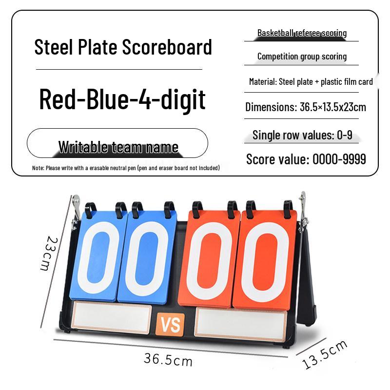 Multi-Sport Flip Scoreboard for Basketball, Billiards, Table Tennis, and Volleyball