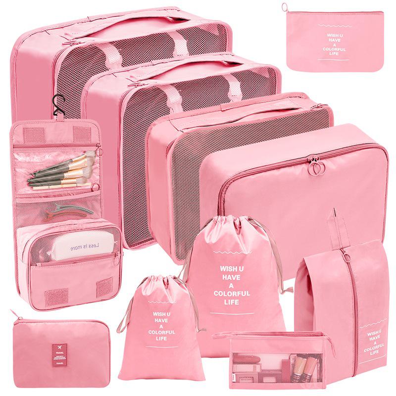 11-Piece Travel Organizer Set: Digital, Toiletry, Cosmetic, Clothes, Shoes, Dustproof Luggage Bags