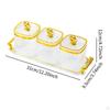 Appetizer Tray with Dividers, Food Container for Snacks And Treats, Three Cookie Jars