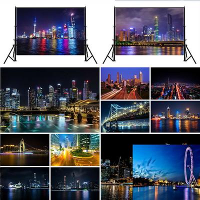 City Night View Tapestry for Living Room,Bedroom,Office,Landscape Photography Printing,Wall Hanging,Studio Props