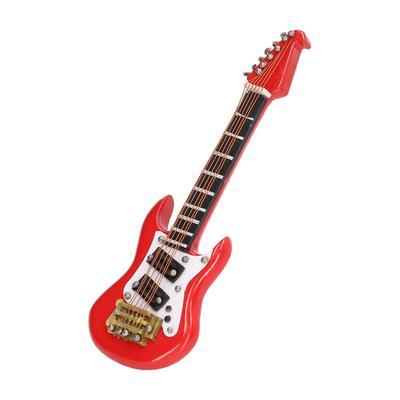 Miniature Electric Guitar Refrigerator Magnet Exquisite Workmanship Resin Guitar Shaped Fridge Magnet Red