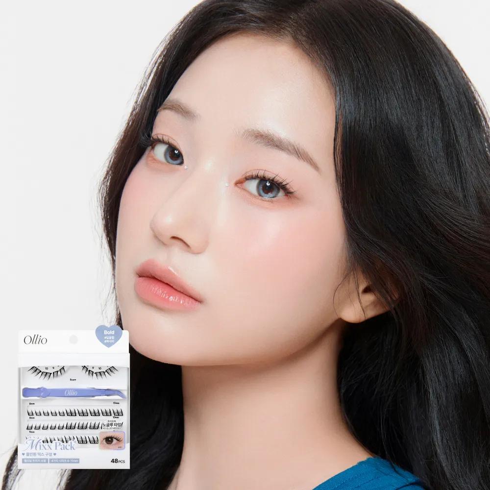 Ollio No-glue Lash [Mixx PACK PLUS] (8/9/10/11mm) 48pcs