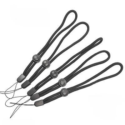 1PC Simple Adjustable Black Polyester Mobile Phone Lanyard Portable Game Portable Console Camera Lanyard  Anti-loss Wrist Strap