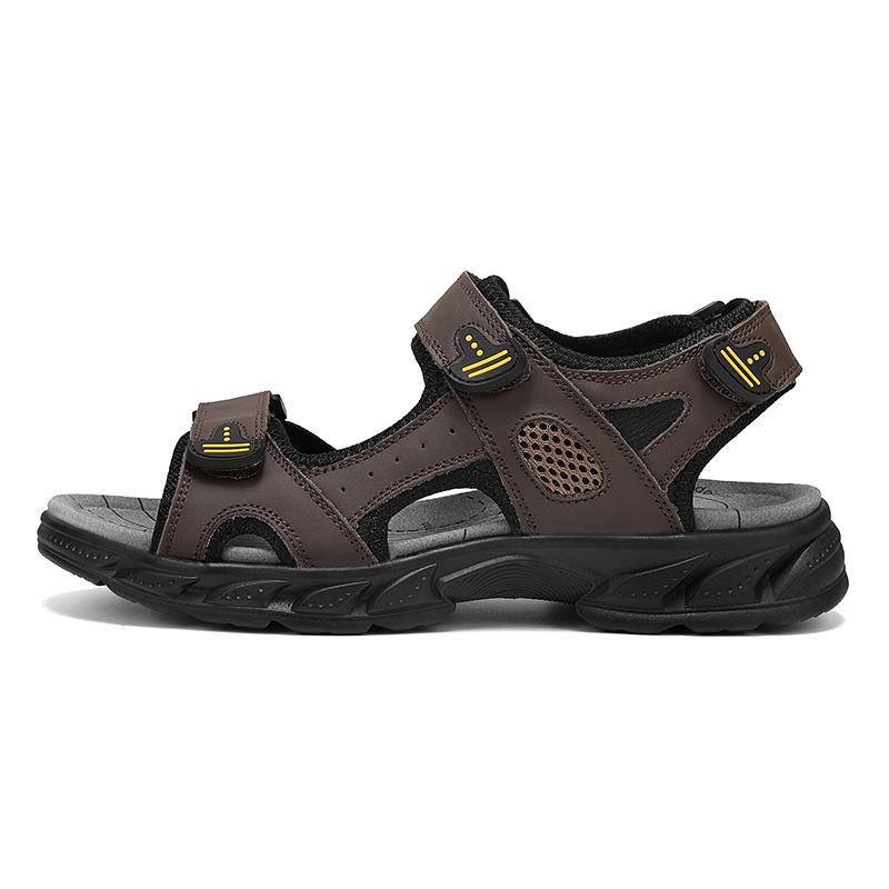 Classics Style Men Sandals Outdoor Walking Summer Shoes Anti-Slippery Beach Shoes Men Comfortable Soft Leather Sandals