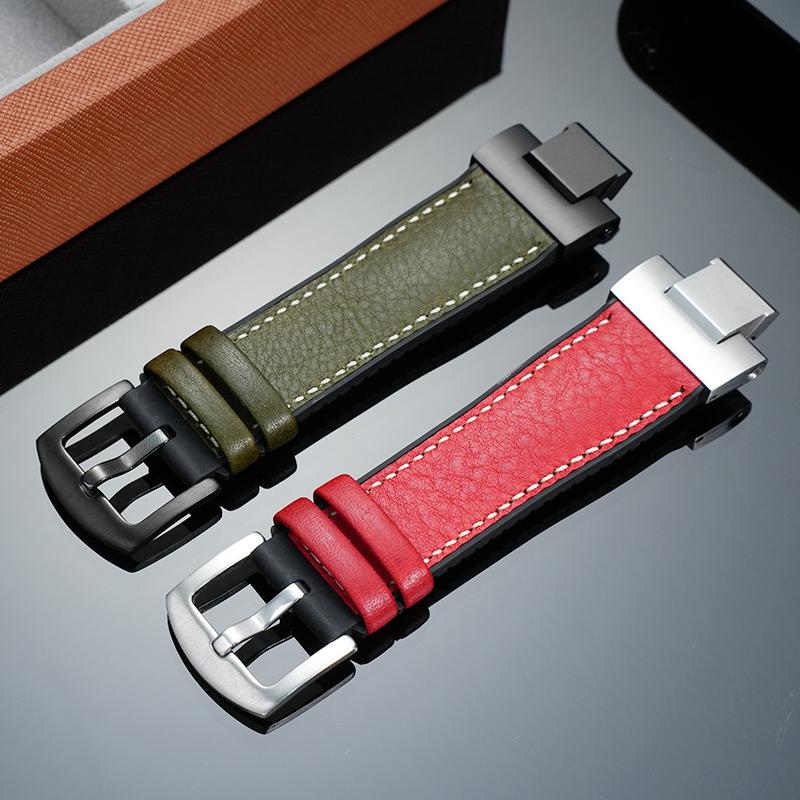 Cinturino in pelle italiana e silicone Per Casio G-SHOCK Steel Heart serie GST-B400 cinturino per orologio alla moda casual