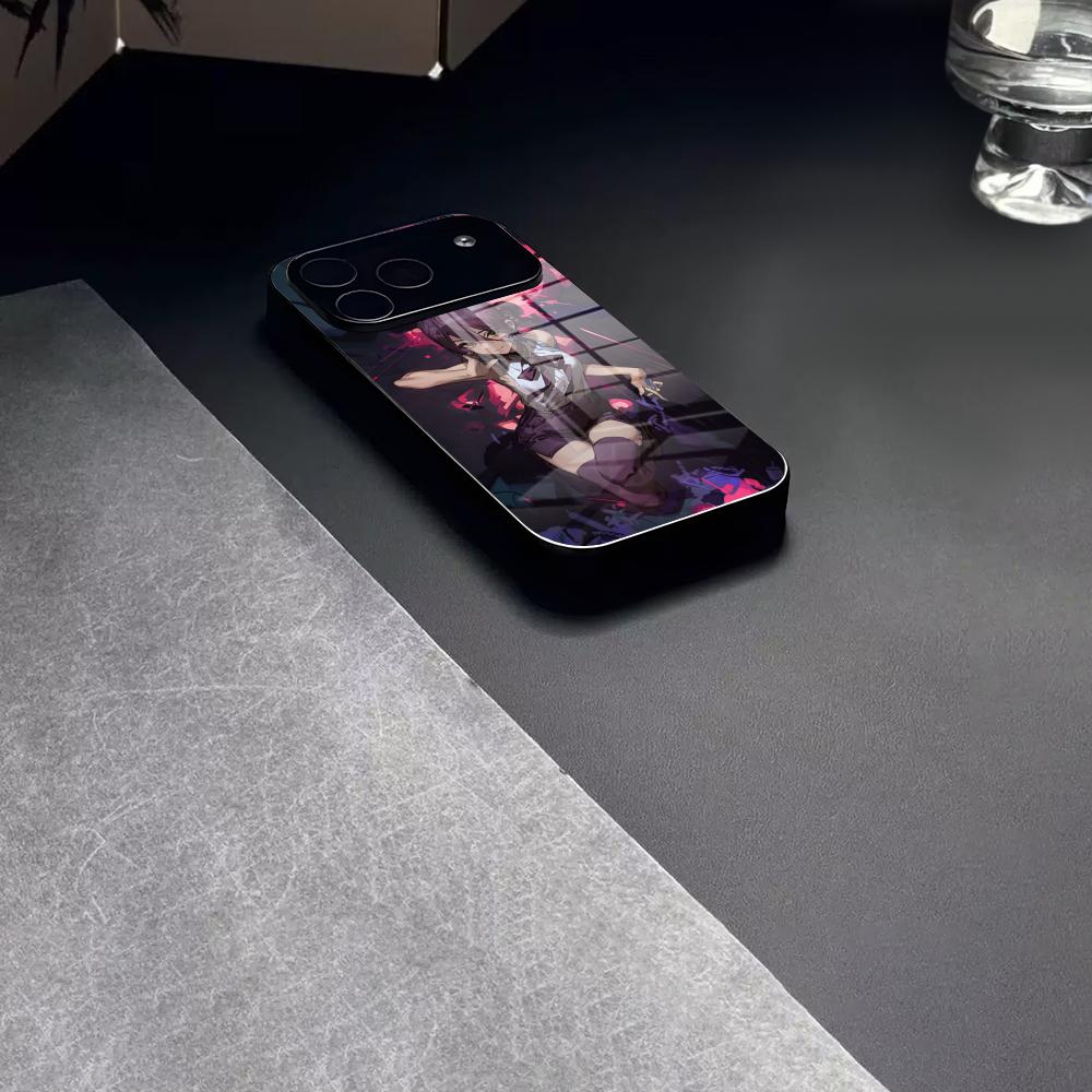 Reze Beauty Japan Anime Phone Case Tempered Glass For IPhone 17 15 16 14 12 13 11 Pro XS Max Plus Mini Cover