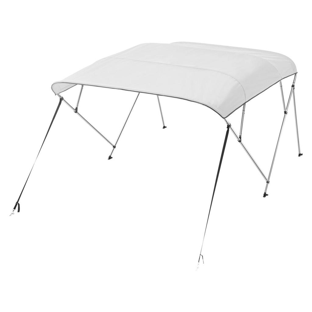 4-Bogen Boots-Bimini-Tops 96"L x(79"-84\")B x 54"H Markisenvordach Hellgrau