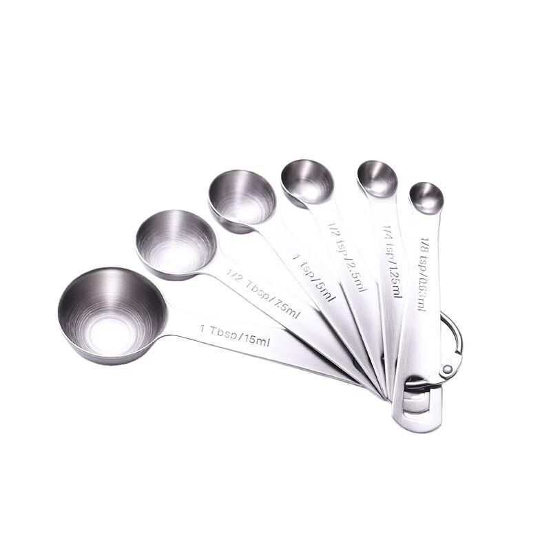 Qianxing 304 Stainless Steel 6-Piece Round Measuring Spoon Set