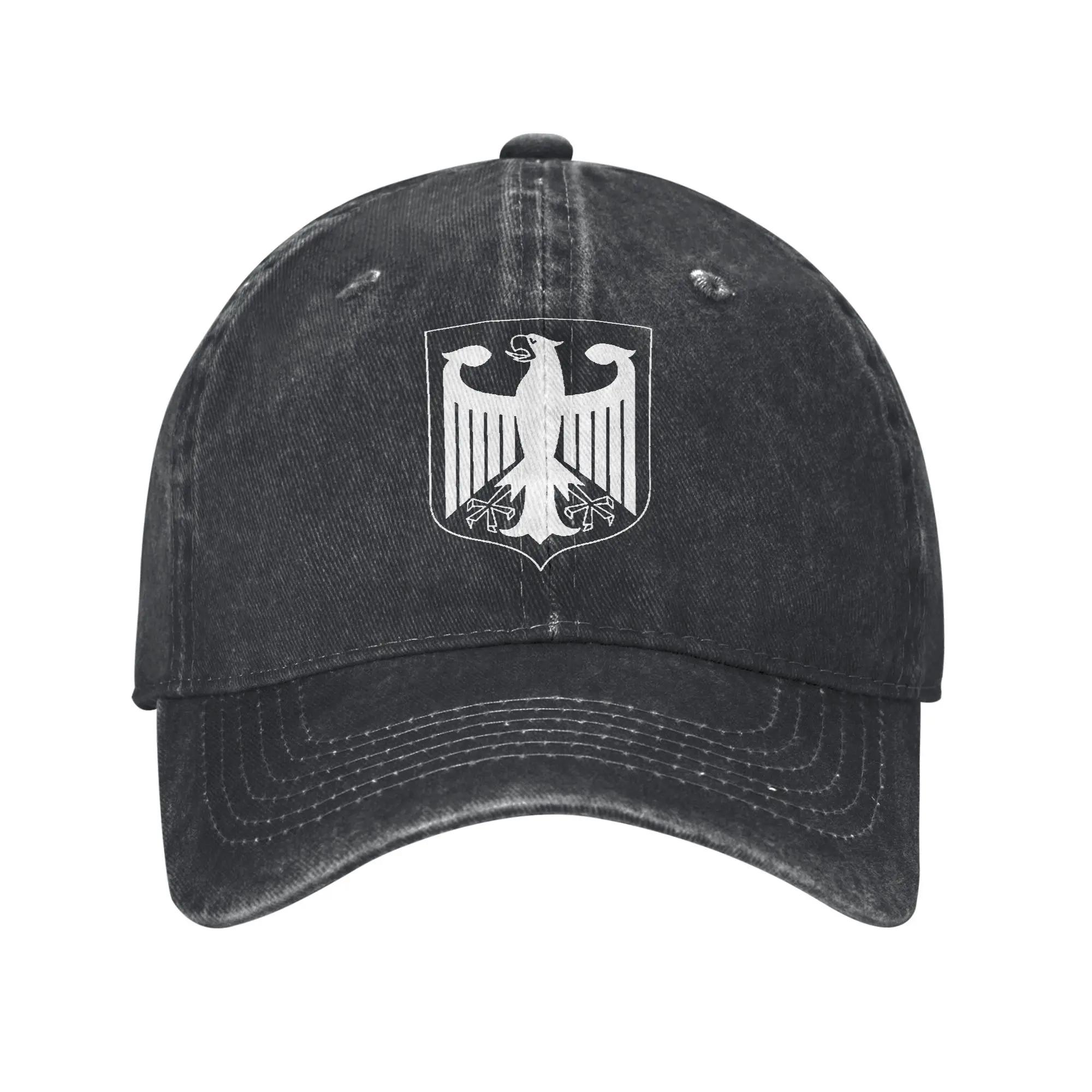 

Герб Німеччини Німецький орел Бейсболка Повсякденна Потерта Прана Deutsche Snapback Капелюх Чоловіки Жінки Для вулиці Бігу Подарунок Капелюх Adjustable