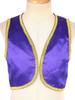 Jongens Arabische Prins Kostuum Open Voorzijde Gouden Mouwloos Vest Halloween Cosplay Fancy Dress Up
