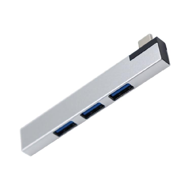 

4 in 1 USB3.0 HUB Fast Speed USB3.0 4 Port USB C HUB Multiple Splitter Easy Cable Management for PC Computer срібний