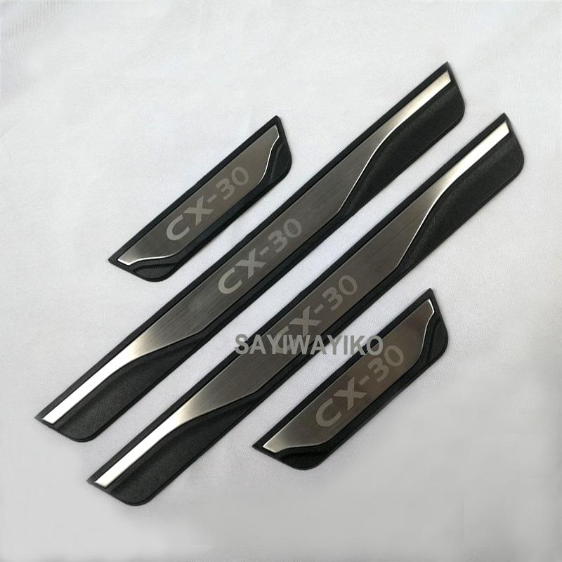 Car Styling FIT For    Mazda  cx 30 cx-30 Stainless Scuff Plate Door Sills Pedal Protector Cover Trim  Accessories