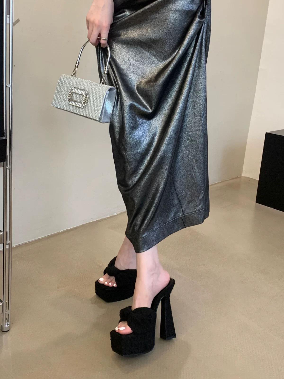 

Fashion Thick soled high heels, 2025 new fashionable slippers for women shoes for women ladies shoes 40