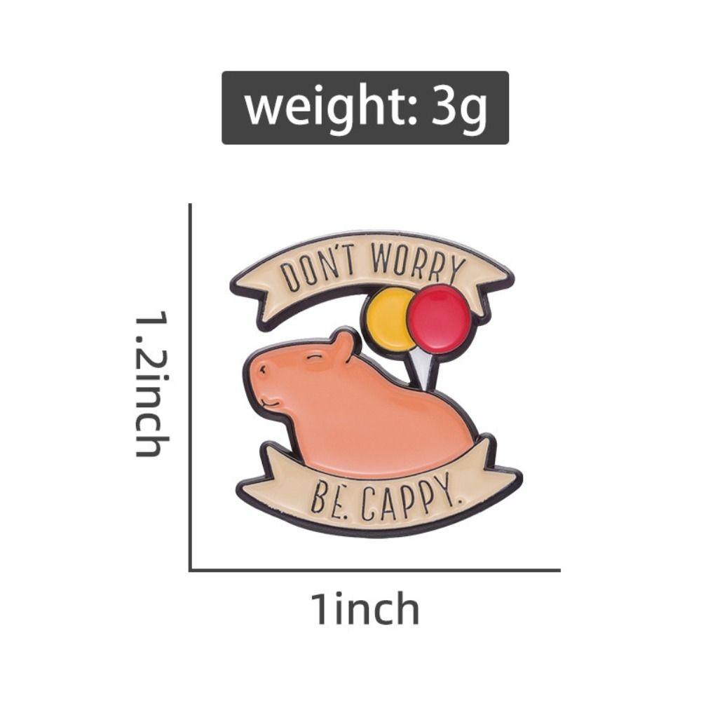 Emoticon Pack Capybara Brooch Animal Capybara Zinc Zinc Alloy Badge Cartoon Pin Brooch  Backpack Accessories