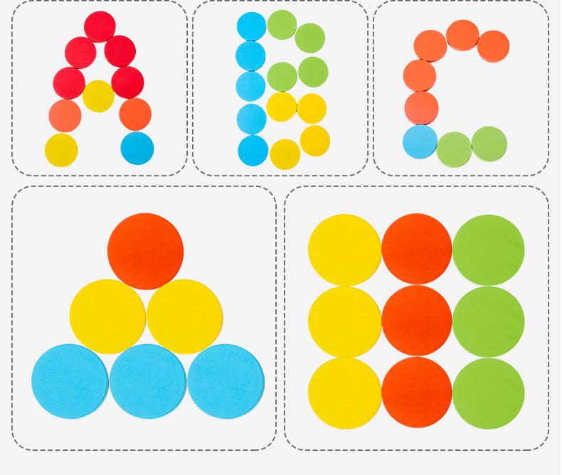 Colorful Educational Wooden Toy Jigsaw Puzzle for Toddlers and Kindergarten Table Games