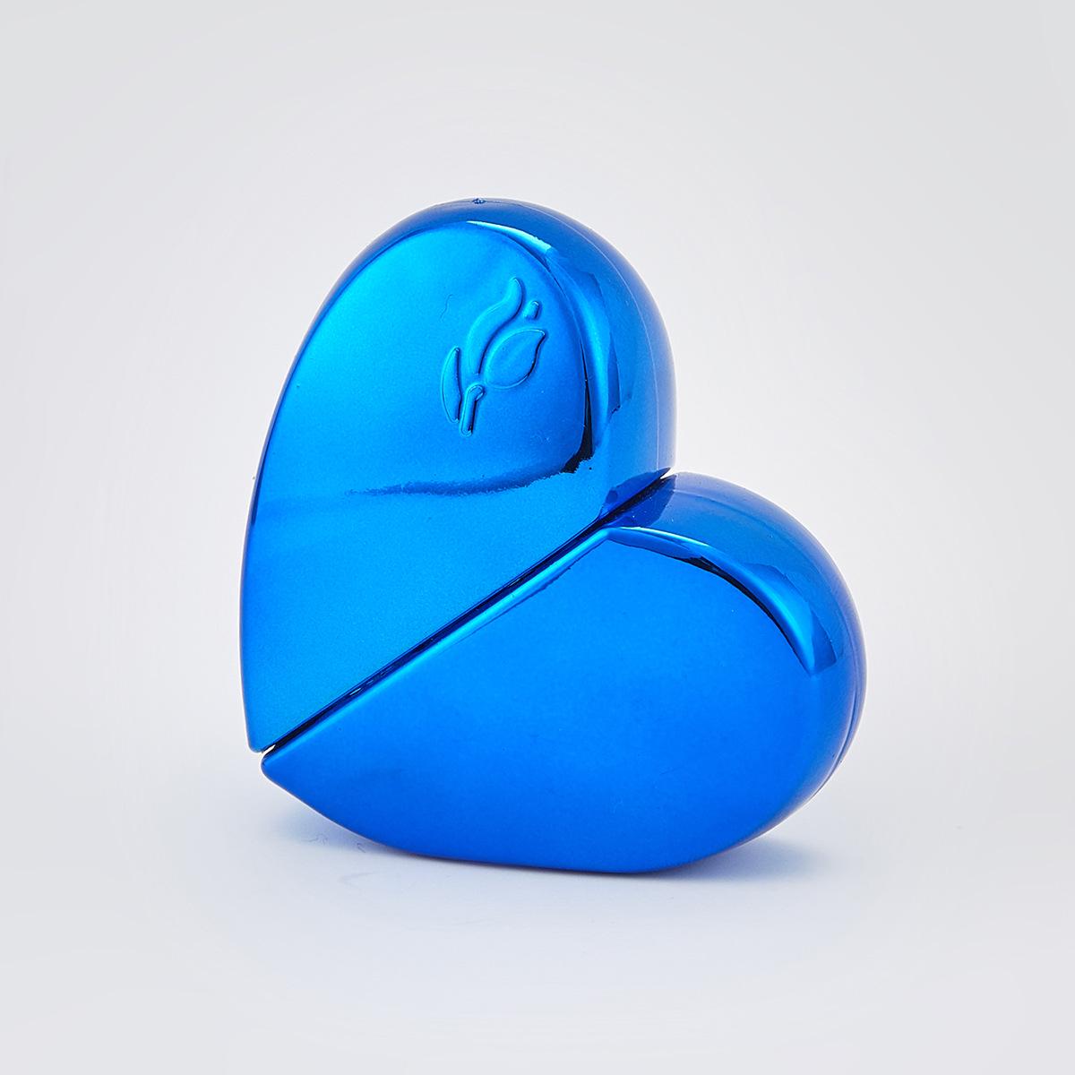 

25 мл гальванизированный стеклянный флакон для духов в форме сердца, дорожный увлажняющий спрей, пустой контейнер