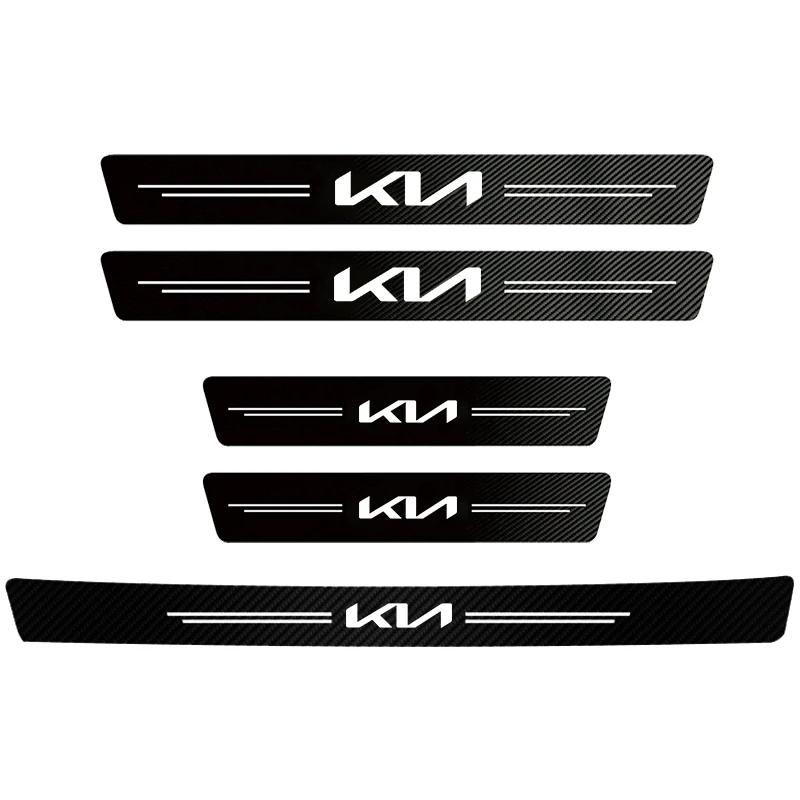 Car Threshold Strip Carbon Fiber Sticker Accessories For New Kia Sportage Ceed Picanto Rio ProCeed 5 3 4 K7 K5 K3 Ray Sorento rtzup33