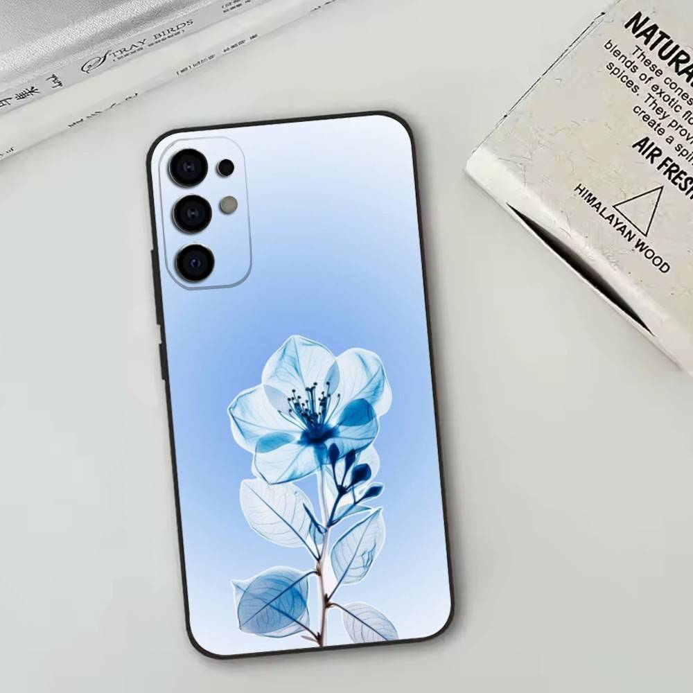 Blue Sky Magnolia Flower    Phone Case For Samsung S25,S24,S21,S22,S23,S30,Ultra,S20,Plus,Fe,Soft Silicone Black Cover