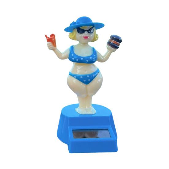 Solar Car Dashboard Decoration Cute Beach Girl Swing Ornament Couple Style Dancing Figure