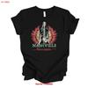 Nashville T Shirt With Guitar And Wings Vintage Slightly Casual Homme Stylish Breathable Streetwear Graphic Vintage