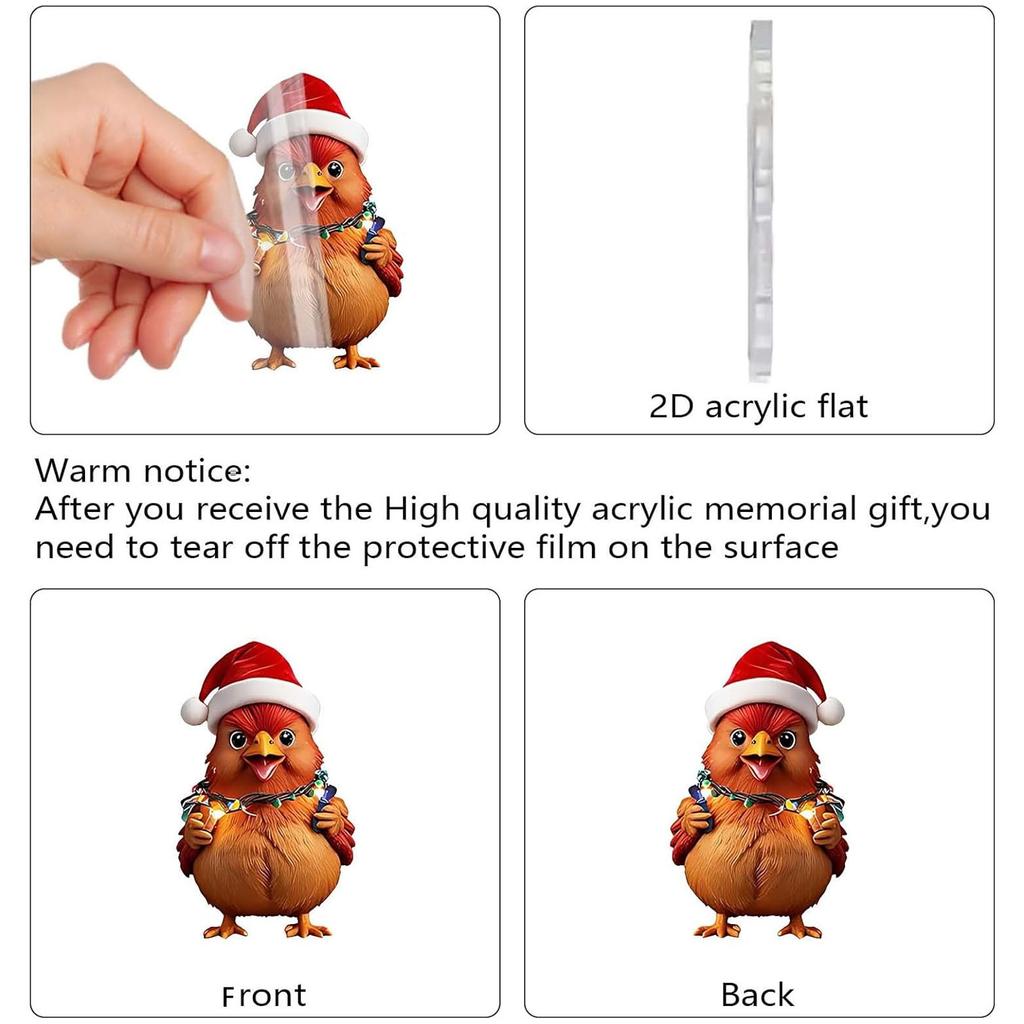 Christmas Countdown Calendar Chicken with Santa Hats Christmas Advent Calendar Christmas Tree Decoration for Kids Xmas Gifts