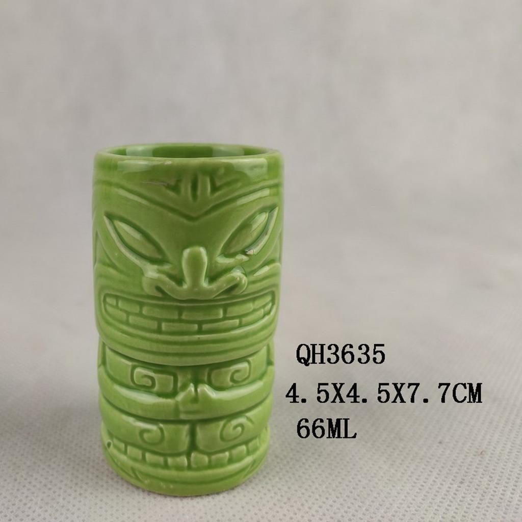 American Ceramic Relief Cup Hawaiian Cocktail Cup Grimace Cup Ceramic Tiki Cup Bar Tiki Cup