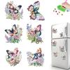 6Pcs Special Shape Diamond Painting Fridge Magnet White Fox Fridge Stickers Diamond Art Fridge Magnet for DIY Crafts Party Gift