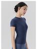 Women's Spring-Summer Slim Fit Yoga T-Shirt: Short Sleeve, Nude Feel, Outdoor Pilates & Running