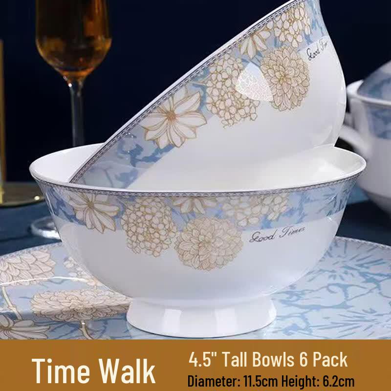 Jingdezhen Ceramic High-Foot Rice Bowl