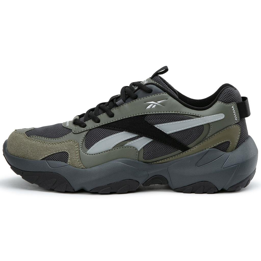 Reebok Fluffi Puff CN Retro Trend Thick Sole Dad Sneakers Low Top Running Shoes Unisex Sneakers Gray Green 24FRC913U1G09