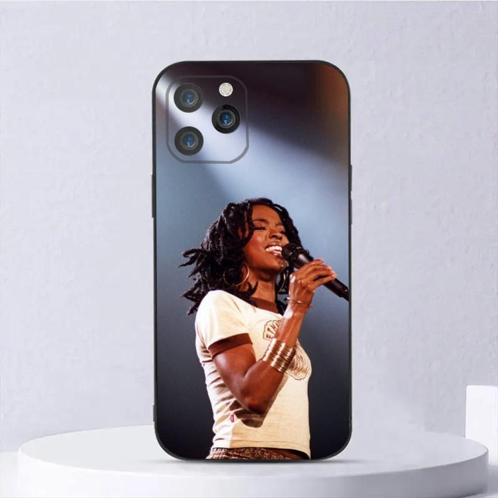 Singer Lauryn Hill Phone Case For iPhone 15,14,13,12,11,Plus,Pro Max,XS,X,XR,SE,Mini,8,7 Soft Silicone Black Cover