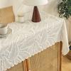 Dustproof Lace Tablecloth Openwork Design Square Tablecloth Retro Tea Table Cloth  Wedding Party