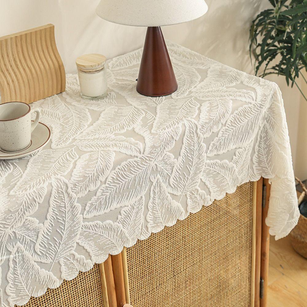 Dustproof Lace Tablecloth Openwork Design Square Tablecloth Retro Tea Table Cloth  Wedding Party