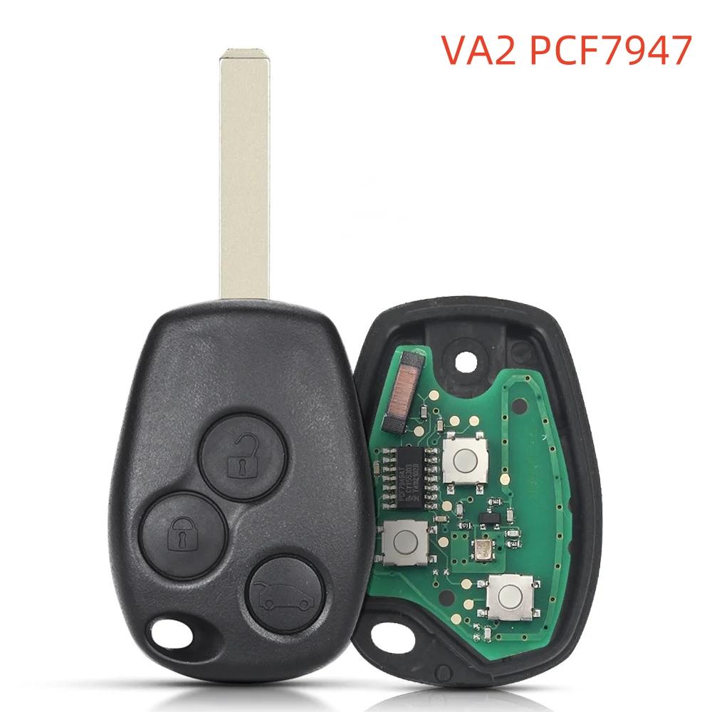 3-tlačítkový dálkový klíč k autu PCF7946/7947 Chip 434MHz pro Renault Trafic Vivaro Primastar Movano pro Dacia