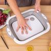 New Multi-function Folding Cutting Board Sink Collapsible Washing Basin Kitchen Draining Basket Non-slip Plastic Chopping Blocks