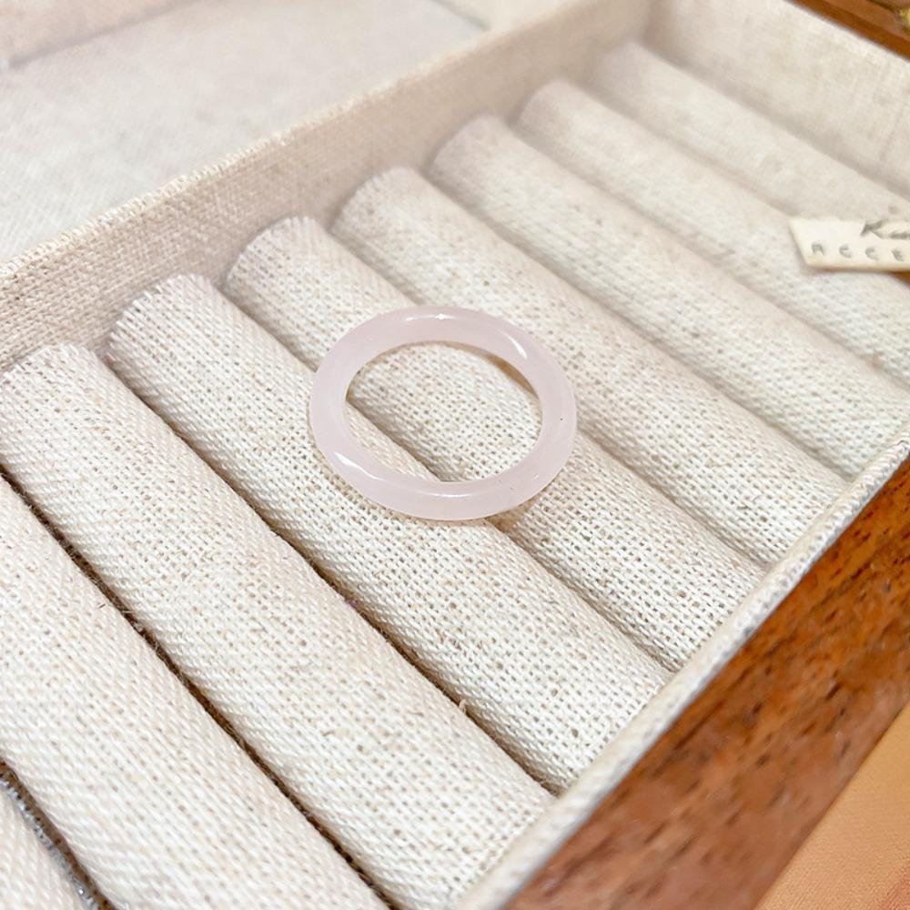 Round Resin Ring Plastic Korean Style Accessories Fashion Acetic Acid Finger Ring Lady