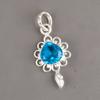 Swiss Blue Topaz Gemstone 925 Sterling Silver Jewelry Handmade Pendant 1.80" PP-4-2