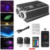 RGBW LED Fiber Optic Light Double Head Fiber Optic Star Ceiling Light Kit Bluetooth Car Roof Star Light Starry Sky Light