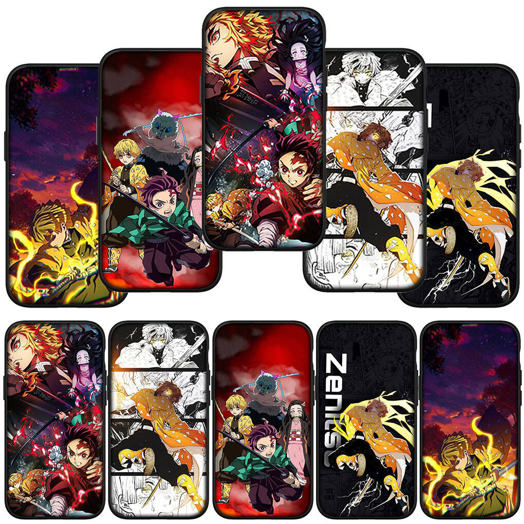 Phone Case for Samsung Galaxy S25 S23 S22 S24 Ultra FE A05 A06 A15 A16 A36 A37 A35 A54 A55 A56 A57 A25 A26 A53 A17 Demon Slayer Agatsuma Zenitsu Cover