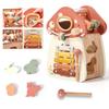 Baby Montessori Wooden Toys Educational Wooden Blocks Shape Pairing Mushroom Busy Box Toys for Kids Musical Percussion Toys
