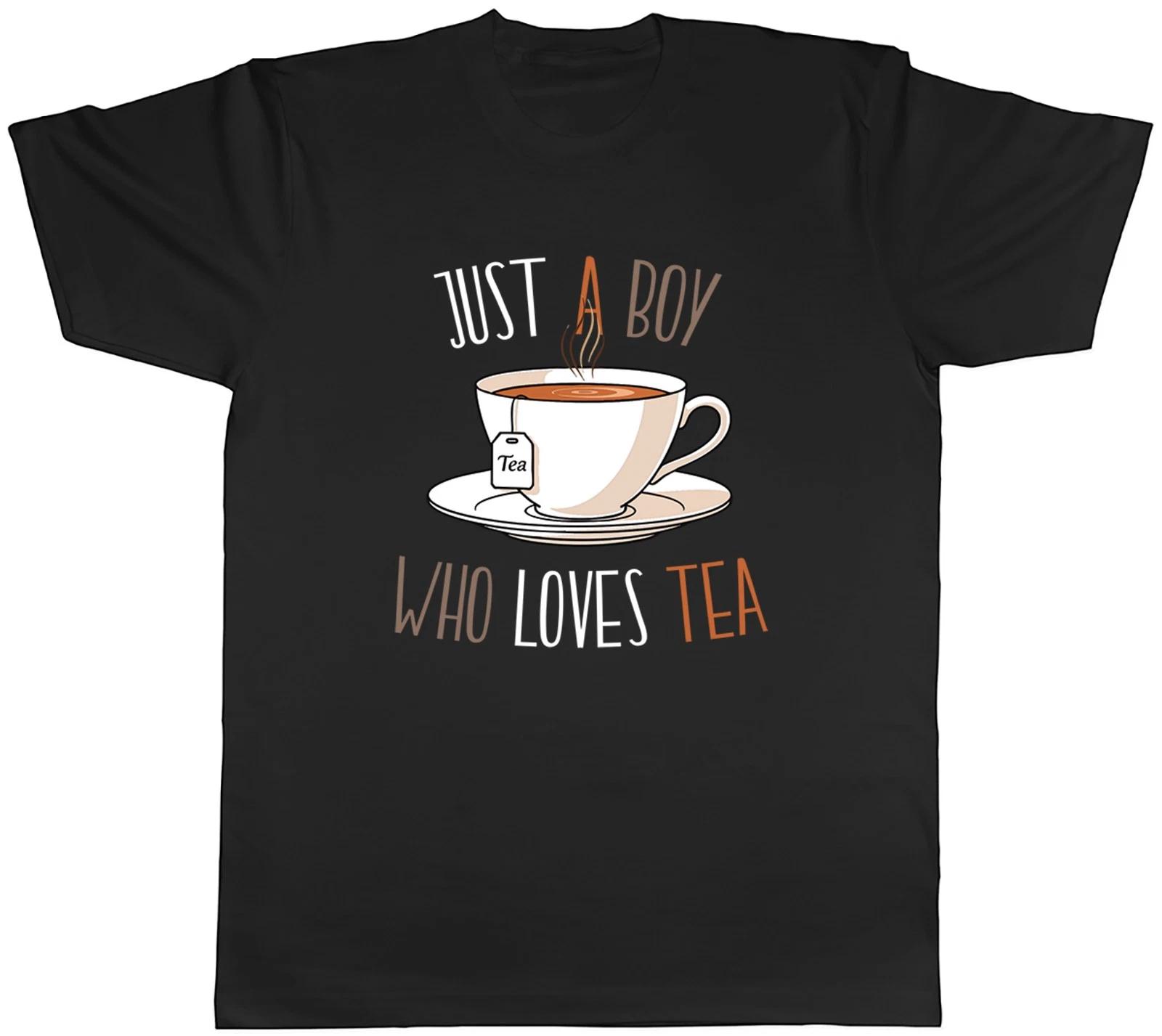 Just a Boy who Loves Tea Mens T-Shirt Tee Gift Top XL