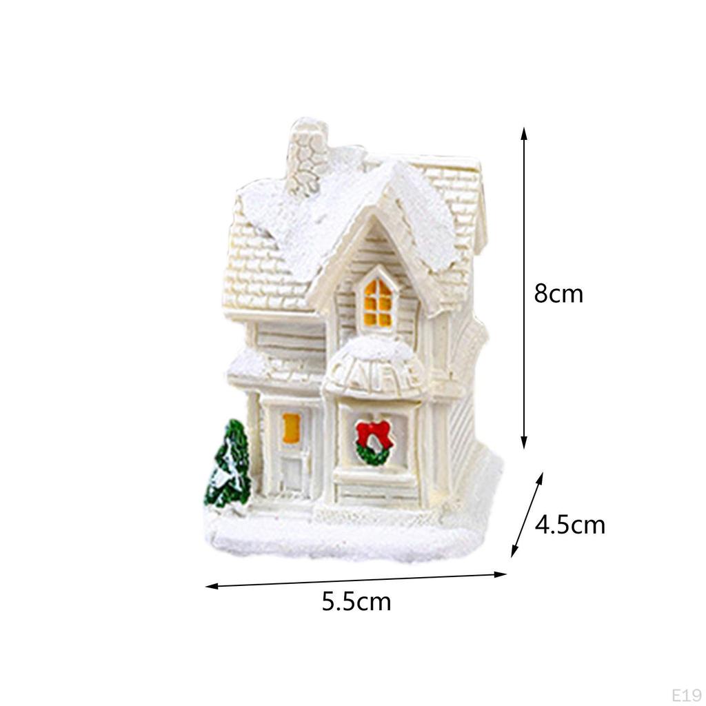 Christmas Glowing House Ornaments Holiday Decoration for Window Sill