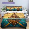 Ocean Fantasy Castle Pattern Bedding Quilt Set  Home Decoration  Gift (1 * Duvet Cover + 2 * Pillowcase  Without Core)